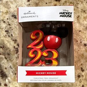 Hallmark Mickey Mouse 2023 Ornament in Red and Yellow